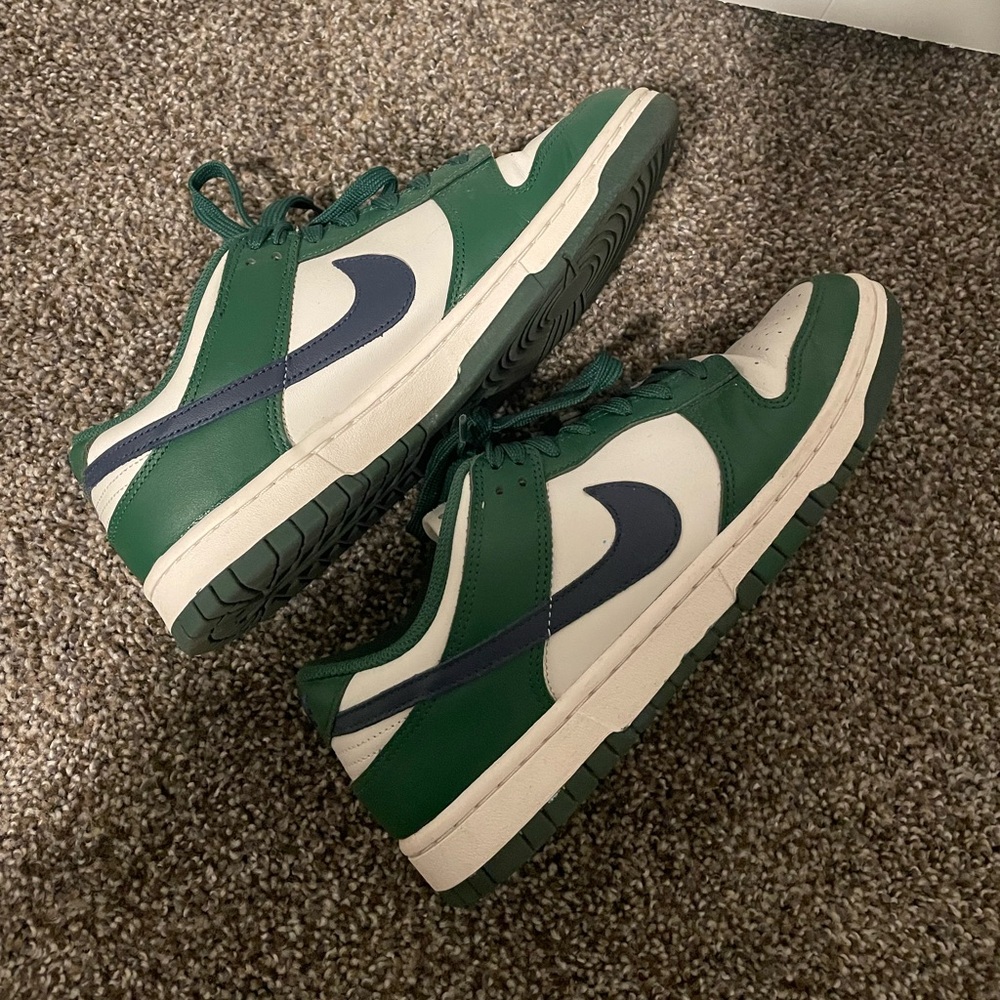 Green and Blue Nike Dunks